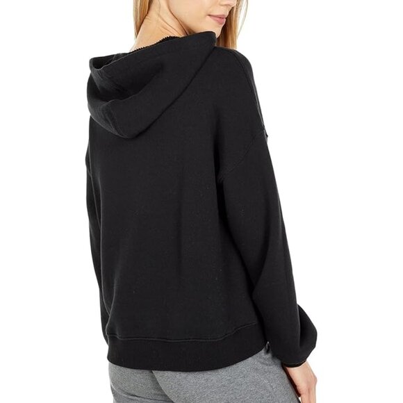 Madewell MWL Airyterry Hoodie Womens 1X Black Cotton Sweatshirt - Picture 5 of 9
